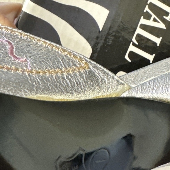 Whittall & Shon Embellished Pointed Toe Slip On Heels Silver Size 7 NWT - Picture 10 of 12